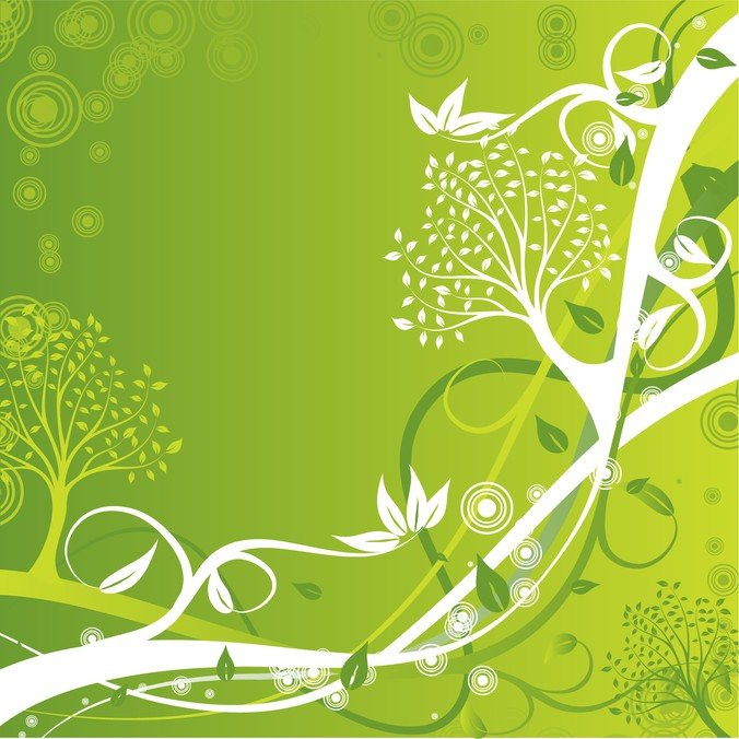 Free: Green Floral Background 