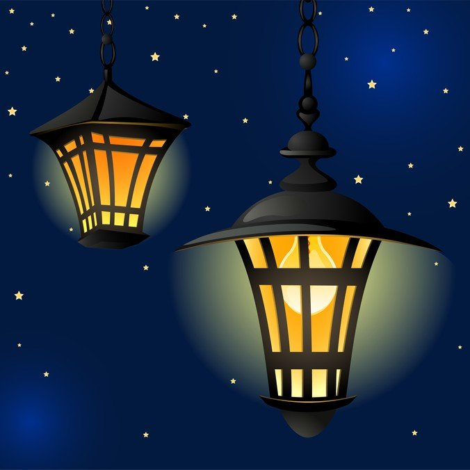 background,cartoon,chandeliers,halo,lights,starlight,stars,street lights,vector material u003cbru003e,com365psd