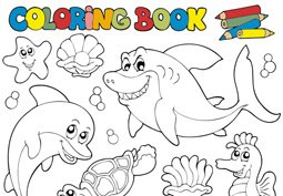 animal,book,colored pencils,colorfull,coloring,dolphins,education,fish,funny,holidays,jellyfish,pencils,sea,sea horses,sharks,shells,starfish,turtles,com365psd