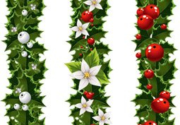 christmas,flower,garlands,green,holly,merry,mistletoe,white,com365psd