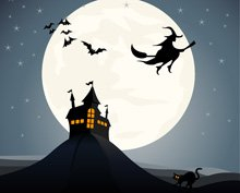 bat,cartoon,castle,halloween,hill,horror,house,invitation,mansion,moon,night,pumpkin,silhouette,spooky,vampire,witch,com365psd