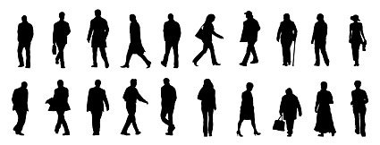 Free: Office workers and people silhouettes - nohat.cc