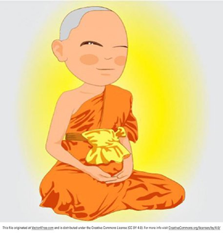 monk vector,buddhism,thai monk vector,thai vector,com365psd