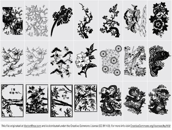 oriental,japanise,flower,floral,dragon,bamboo,fish,butterfly,bonsai,com365psd
