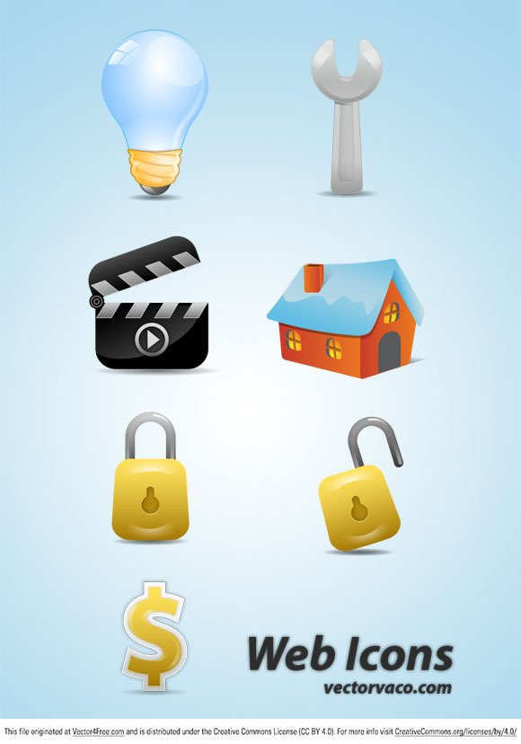 icon,bulb,dollar,sign,film,house,key,home,com365psd