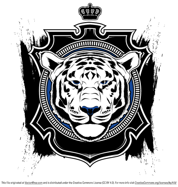 tiger,crown,shield,t-shirt,animal,com365psd