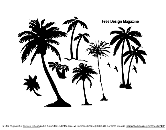 tree,nature,palm,bird,silhouettes,summer,com365psd