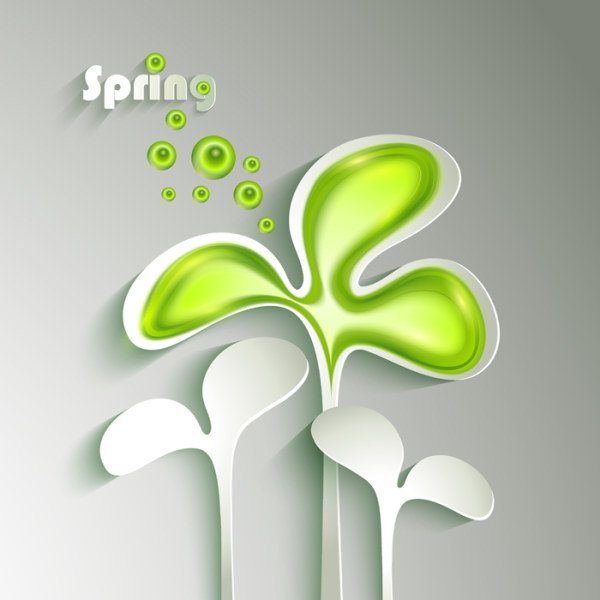 creative fresh,green flowers,spring,com365psd