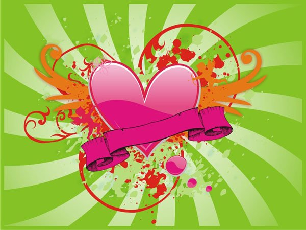 Free: Heart with wings and banner - nohat.cc