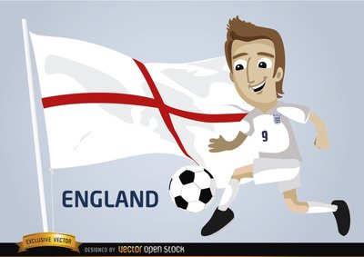 Free: England football player with flag 