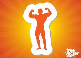 silhouette,sport,badge,man,strong,pose,sticker,active,wrestler,muscular,bodybuilder,muscles,bodybuilding,com365psd