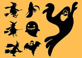 silhouette,silhouettes,halloween,ghost,monsters,fly,witch,scary,grim reaper,broom,ghosts,paranormal,witches,com365psd