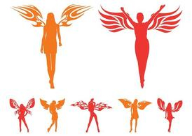 silhouette,silhouettes,feathers,angel,girl,woman,wings,fire,women,flames,girls,angels,winged,com365psd