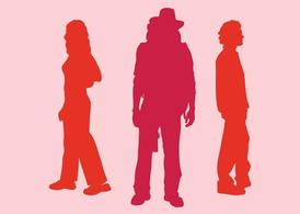 silhouettes,gun,hat,woman,female,man,male,body,cowboy,walk,stand,persons,wait,portraits,person vectors,com365psd