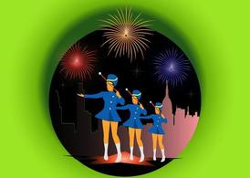 holiday,stars,circle,party,dance,fireworks,new year,girls,round,celebrate,march,4th of july,cheerleaders,parade,com365psd