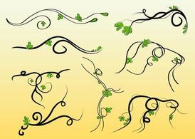 leaves,plants,decorative,line,swirl,spring,fresh,decoration,curves,waves,wavy,nature vector,curved,lush,stems,com365psd