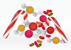 food,colorful,dessert,sweets,sweet,lollipop,candy cane,treat,sugar,wrapped,foil,jelly bean,sugary,com365psd