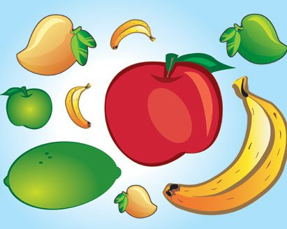 fresh,fruit,banana,apple,cucumber,com365psd