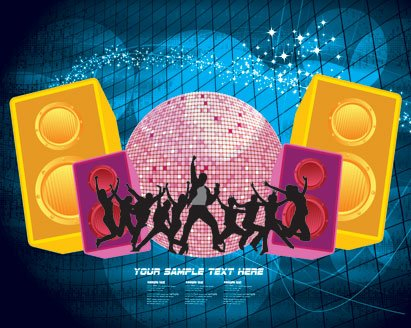 abstract,background,club,discoball,party,people,sound box,com365psd