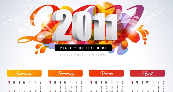 2011 vector calendar,calendar vectors,vector calendar,com365psd