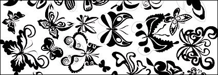 black,white,butterfly,element,com365psd