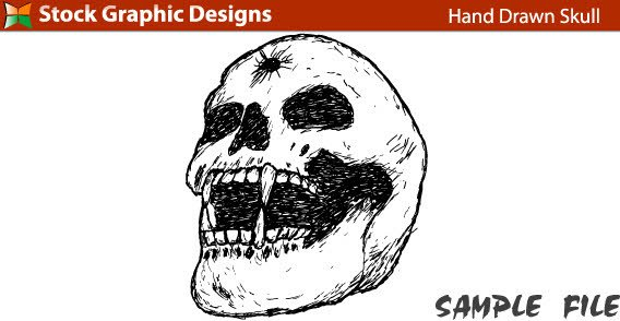 hand,drawn,skull,com365psd