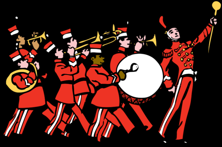 band,cartoon,drum major,instrument,marching,music,people,com365psd