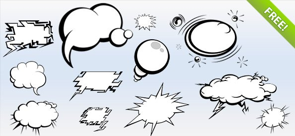 abstract,bubbles,clean,comic style,icon,stylish,web 2.0,web elements,white,com365psd