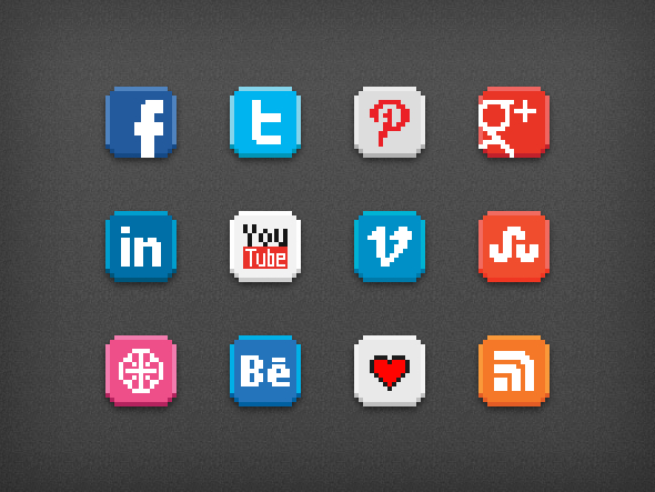 8-bit,dribbble,facebook,google,icon,photoshop,pinterest,plus,resource,rss,set,social,twitter,com365psd