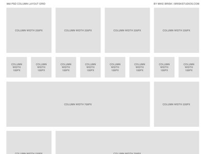 960 grid photoshop template download