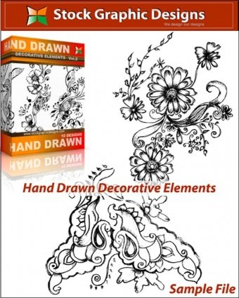 hand,drawn,decorative,elements,com365psd