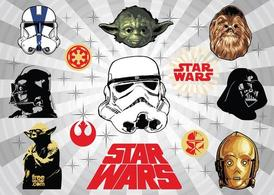halloween,robot,galaxy,movie,film,yoda,star wars,darth vader,storm trooper,c-3po,chewbacca,chewie,saga,com365psd
