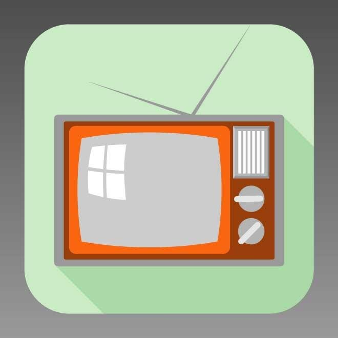 tv,television,device,icon,retro,vintage,old,symbol,screen,display,antenna,shadow,com365psd