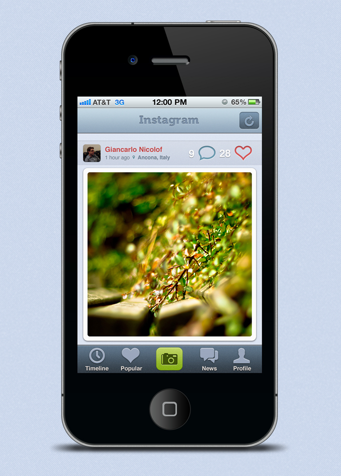 iphone,ui,redesign,instagram,mobile,com365psd