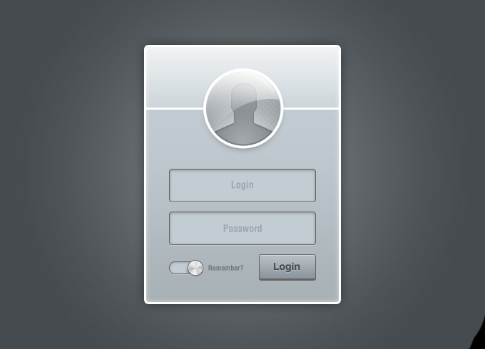 Free Metal Grey Login Form Nohat cc