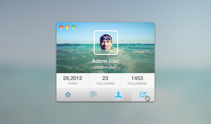twitter,user interface,twitter widget design,com365psd
