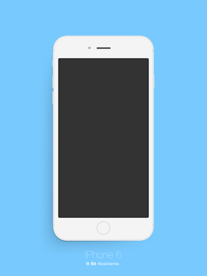 white,iphone,black,plus,minimal,gold,mockup,flat,device,com365psd