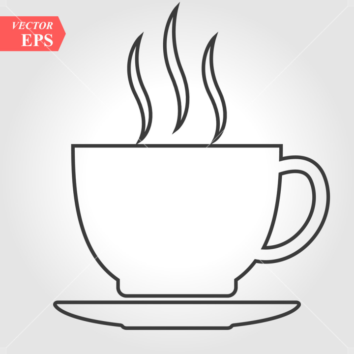 outline,linear,line,sign,vector,coffee,cup,pictogram,free download,png,comdlpng