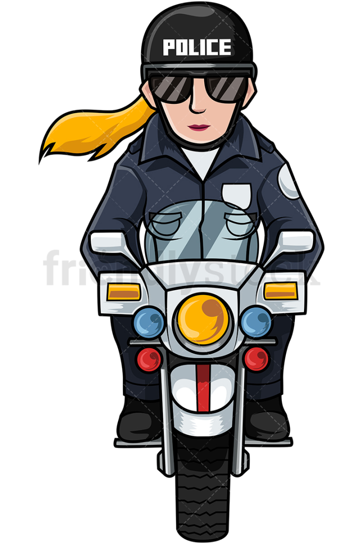 riding,motorcycle,cartoon,clipart,police,woman,friendlystock,vector,free download,png,comdlpng