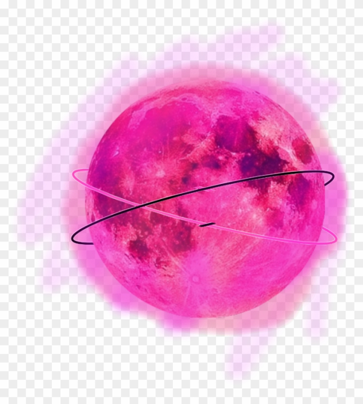 Free: moon #pink #cool #galaxy #circle - Full Moon, HD Png Download  