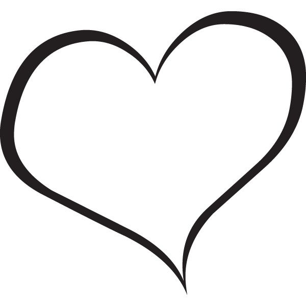 free black and white heart clipart