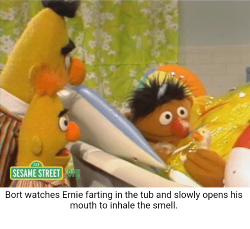 bort,tub,farting,slowly,watches,street,ernie,sesame,free download,png,comdlpng