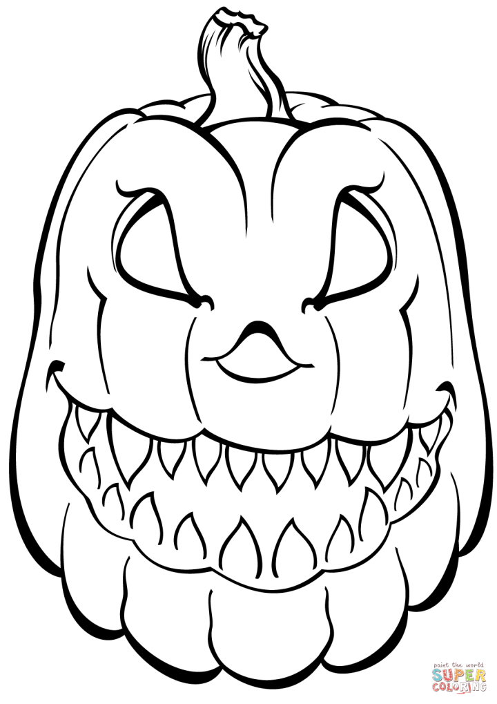 coloring,pages,pumpkin,scary,coloring,page,printable,free download,png,comdlpng