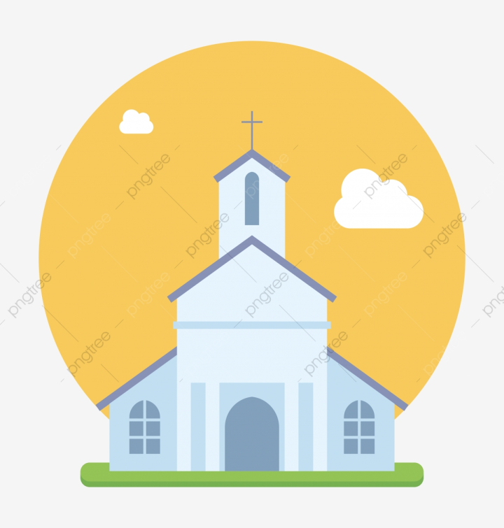 Free: Hermosa Iglesia Flat Vector Religiosos El Cristianismo Iglesia PNG  ... 