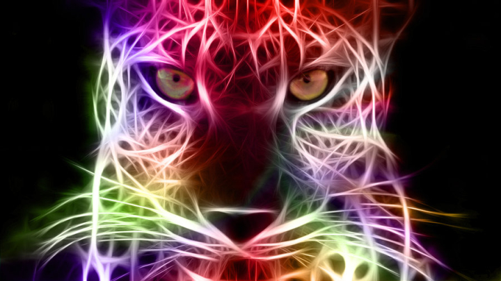 Cheetah - abstract rainbow Royalty Free Vector Image