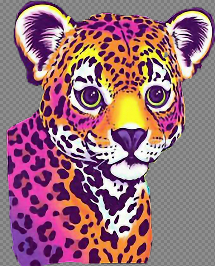 Free: HD Lisa Frank Transparent - Lisa Frank Rainbow Cheetah