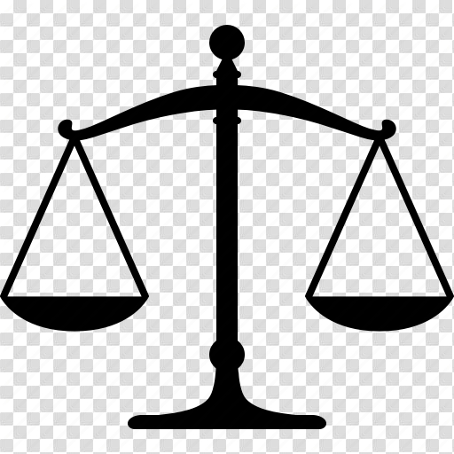 Law scale vector icon. justice symbol weight balance sign of law