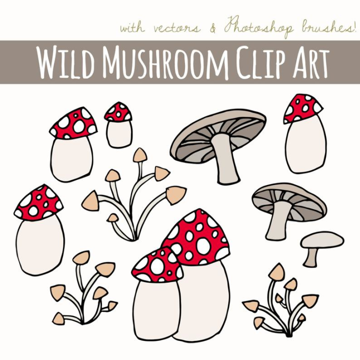 clip,art,set,mushroom,forest,clipart,woodland,free download,png,comdlpng