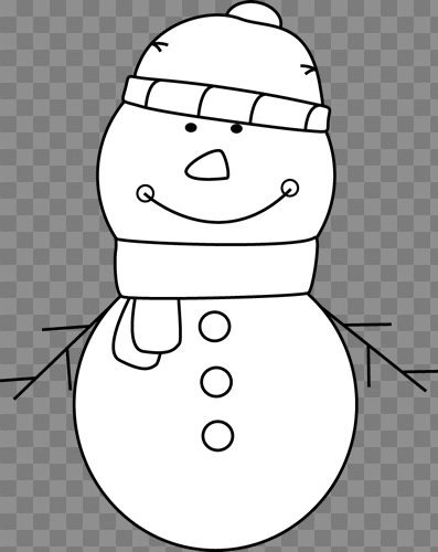 Free: Black and White Snowman Clip Art - Black and White Snowman Image ...