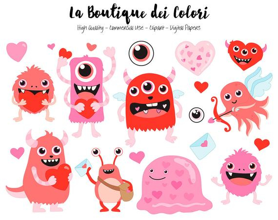 red,graphics,cute,monsters,valentine,digital,clipart,day,free download,png,comdlpng